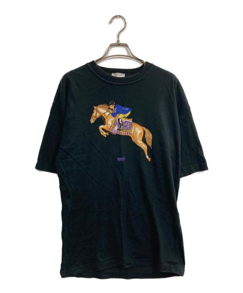 VERSACE Sport（ヴェルサーチ スポーツ）VERSACE SPORT (ヴェルサーチ スポーツ) プリントTシャツ ブラック サイズ:40の古着・服飾アイテム