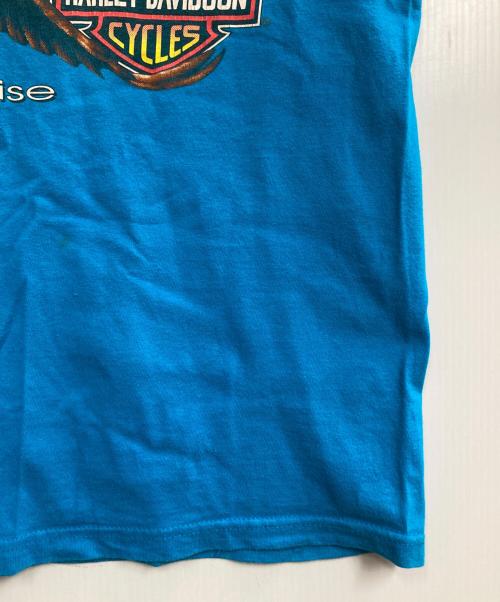 HARLEY-DAVIDSON（ハーレーダビッドソン）HARLEY-DAVIDSON (ハーレーダビッドソン) 両面プリントTシャツ スカイブルー サイズ:Mの古着・服飾アイテム