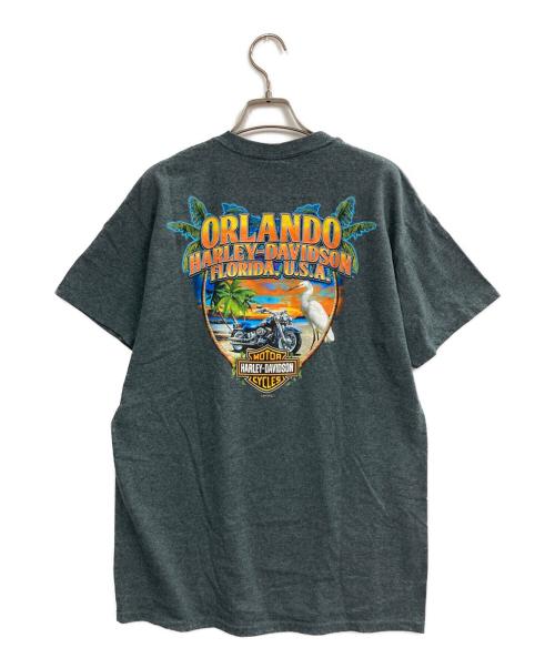 HARLEY-DAVIDSON（ハーレーダビッドソン）HARLEY-DAVIDSON (ハーレーダビッドソン) プリントTシャツ グレー サイズ:Mの古着・服飾アイテム