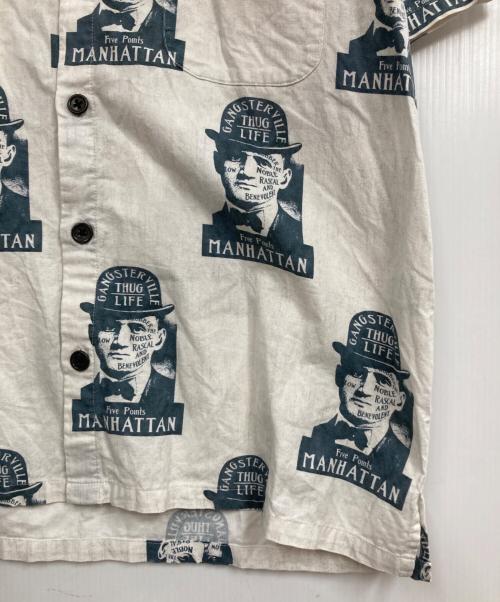 GANGSTERVILLE（ギャングスタービル）GANGSTERVILLE (ギャングスタービル) Jacks SHIRTS-SS ホワイト サイズ:Lの古着・服飾アイテム