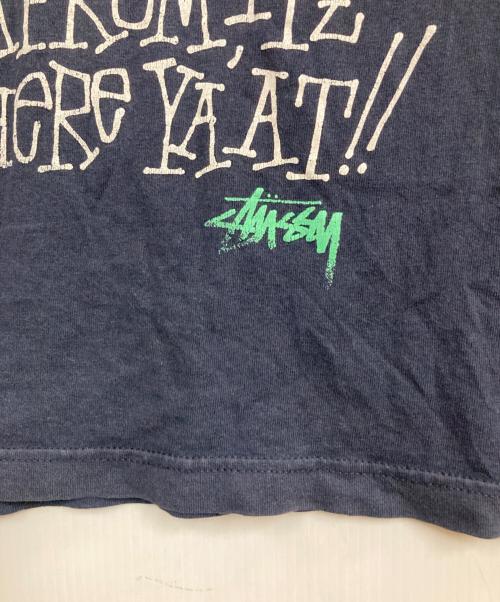 stussy（ステューシー）stussy (ステューシー) プリントTシャツ ネイビー サイズ:Mの古着・服飾アイテム