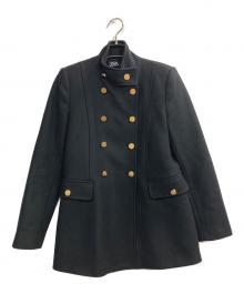 ZARA（ザラ）の古着「ハイネック金釦ウールジャケット」｜ブラック