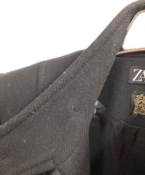 ZARA（ザラ）ZARA (ザラ) ハイネック金釦ウールジャケット ブラック サイズ:Mの古着・服飾アイテム