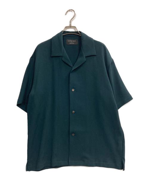 UNITED TOKYO（ユナイテッドトーキョー）UNITED TOKYO (ユナイテッドトーキョー) COLD DRY PLEATS オープンカラーシャツ グリーン サイズ:1の古着・服飾アイテム
