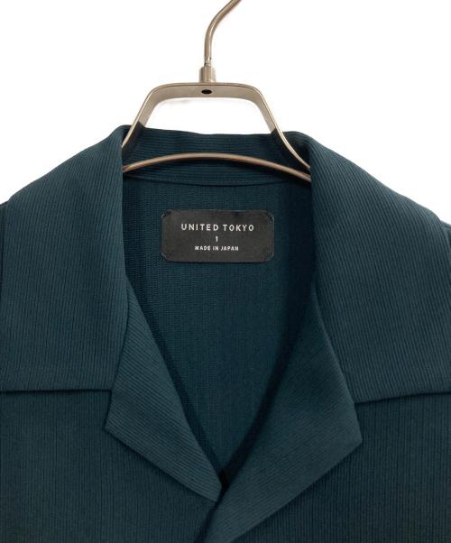 UNITED TOKYO（ユナイテッドトーキョー）UNITED TOKYO (ユナイテッドトーキョー) COLD DRY PLEATS オープンカラーシャツ グリーン サイズ:1の古着・服飾アイテム