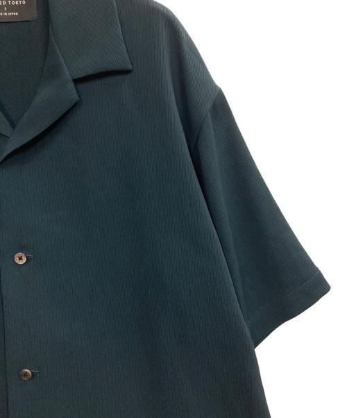 UNITED TOKYO（ユナイテッドトーキョー）UNITED TOKYO (ユナイテッドトーキョー) COLD DRY PLEATS オープンカラーシャツ グリーン サイズ:1の古着・服飾アイテム