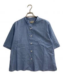 MARGARET HOWELL（マーガレットハウエル）の古着「SOFT WASHED COTTON ボックスシャツ」｜ブルー