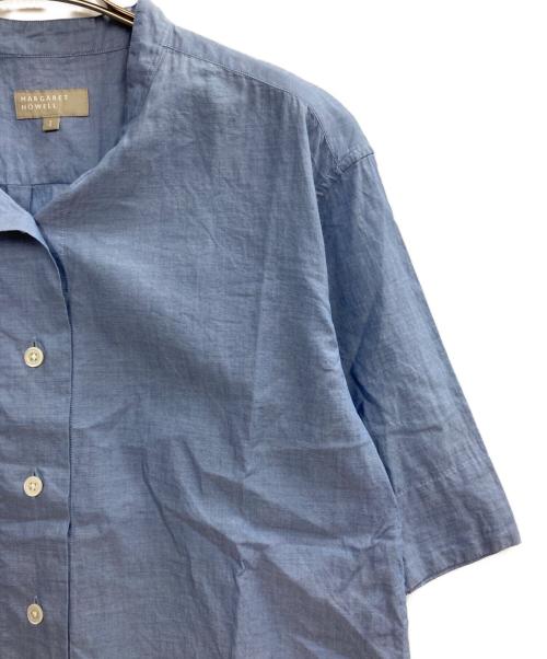 MARGARET HOWELL（マーガレットハウエル）MARGARET HOWELL (マーガレットハウエル) SOFT WASHED COTTON ボックスシャツ ブルー サイズ:1の古着・服飾アイテム