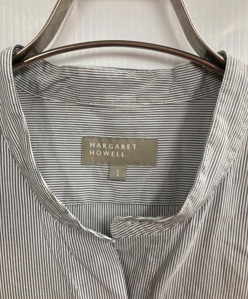 MARGARET HOWELL（マーガレットハウエル）MARGARET HOWELL (マーガレットハウエル) ストライプフェィバリットシャツ グレー サイズ:1の古着・服飾アイテム