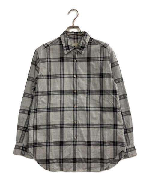 MARGARET HOWELL（マーガレットハウエル）MARGARET HOWELL (マーガレットハウエル) TARTAN CHECK ロングスリーブシャツ グレー サイズ:1の古着・服飾アイテム