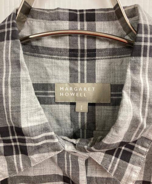 MARGARET HOWELL（マーガレットハウエル）MARGARET HOWELL (マーガレットハウエル) TARTAN CHECK ロングスリーブシャツ グレー サイズ:1の古着・服飾アイテム