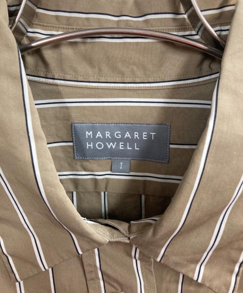 MARGARET HOWELL（マーガレットハウエル）MARGARET HOWELL (マーガレットハウエル) GRAPHIC COTTON STRIPE シャツ ベージュ サイズ:1の古着・服飾アイテム