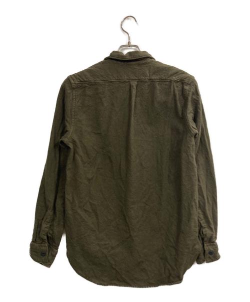 STONE ISLAND（ストーンアイランド）STONE ISLAND (ストーンアイランド) 01AW ウールシャツ カーキ サイズ:Mの古着・服飾アイテム