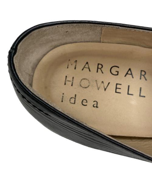 MARGARET HOWELL idea（マーガレット ハウエル アイディア）MARGARET HOWELL idea (マーガレット ハウエル アイディア) ストラップフラットパンプス ブラック サイズ:22.5の古着・服飾アイテム