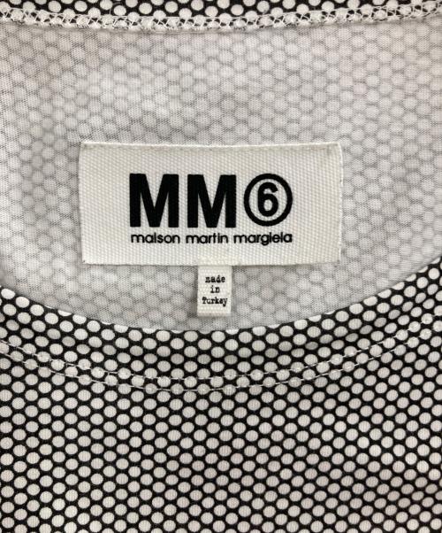 MM6 Maison Margiela（エムエムシックスメゾンマルジェラ）MM6 Maison Margiela (エムエムシックスメゾンマルジェラ) HIDDEN CHARACTER DESIGN POLKA DOT PATTERN T-SHIRT ブラック サイズ:ｍの古着・服飾アイテム