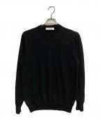 green label relaxingグリーンレーベルリラクシング）の古着「クルーネックニット」｜ブラック