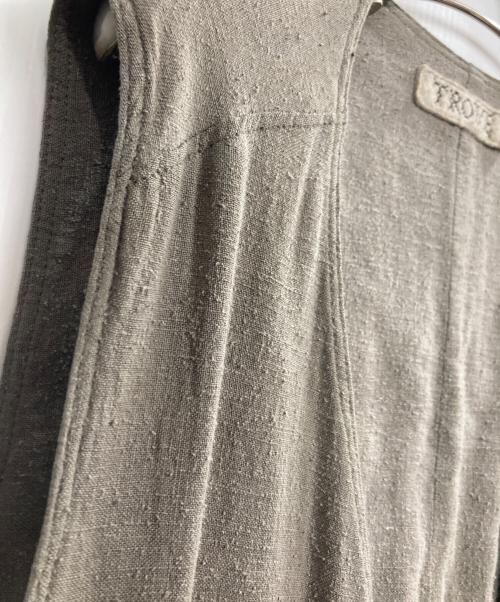 TROVE（トローヴ）TROVE (トローヴ) ネップ加工シルクジレ ブラウン サイズ:2の古着・服飾アイテム