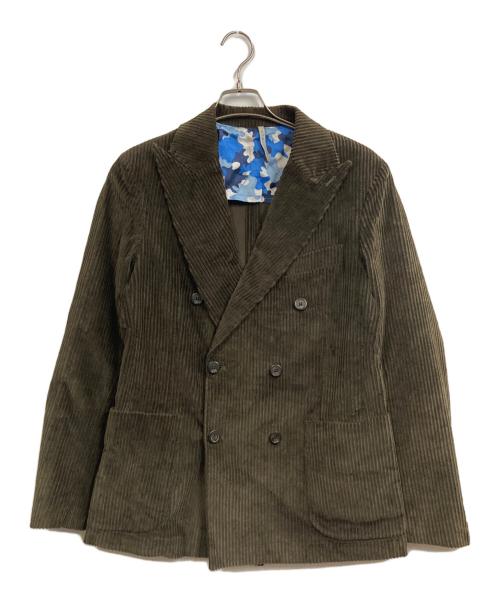 COROGLIO（コロリオ）COROGLIO (コロリオ) コーデュロイダブルジャケット カーキ サイズ:48の古着・服飾アイテム