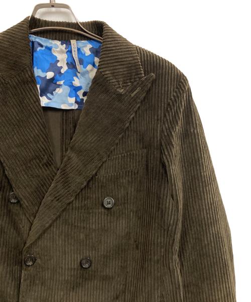 COROGLIO（コロリオ）COROGLIO (コロリオ) コーデュロイダブルジャケット カーキ サイズ:48の古着・服飾アイテム