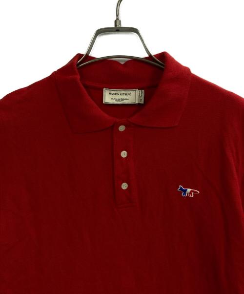 maison kitsune（メゾンキツネ）maison kitsune (メゾンキツネ) ポロシャツ レッド サイズ:XSの古着・服飾アイテム