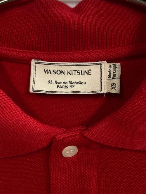 maison kitsune（メゾンキツネ）maison kitsune (メゾンキツネ) ポロシャツ レッド サイズ:XSの古着・服飾アイテム