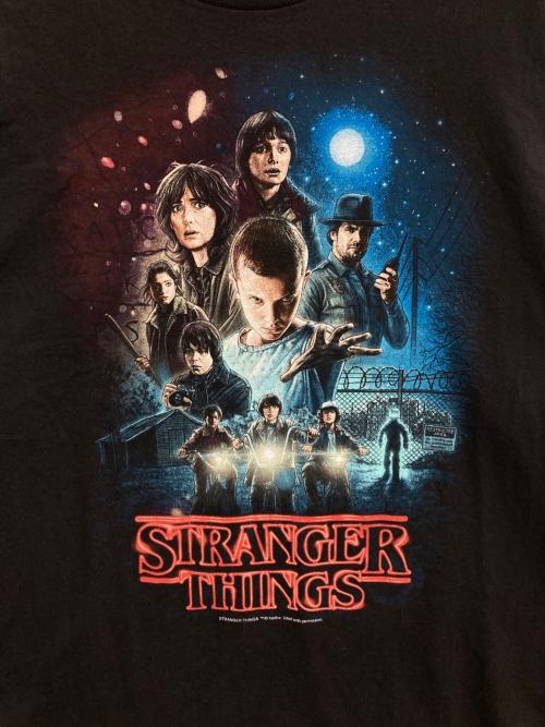 STRANGER THINGS（ストレンジャーシングス）STRANGER THINGS (ストレンジャーシングス) WEBER (ウェーバー) プリントTシャツ ブラック サイズ:XXLの古着・服飾アイテム