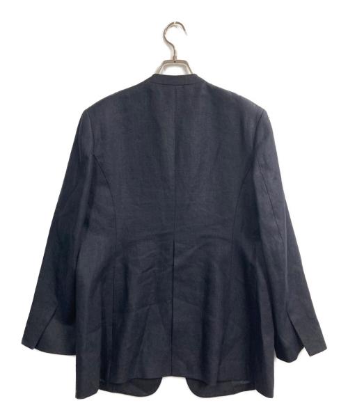 BEAUTY&YOUTH（ビューティーアンドユース）BEAUTY&YOUTH (ビューティーアンドユース) 24SS リネンノーカラージャケット ネイビー サイズ:Sの古着・服飾アイテム