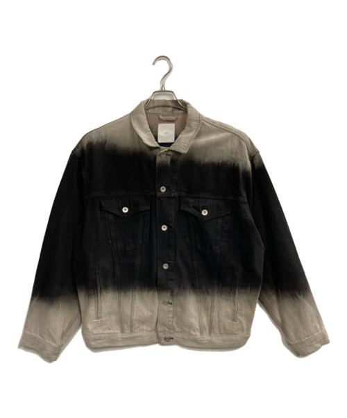 Lui's（ルイス）Lui's (ルイス) 24SS グラデーションビッグデニムジャケット ブラック×グレー サイズ:Freeの古着・服飾アイテム