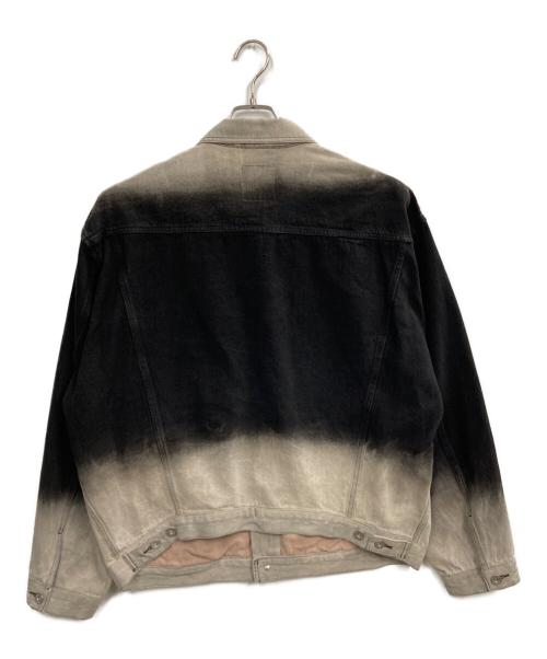 Lui's（ルイス）Lui's (ルイス) 24SS グラデーションビッグデニムジャケット ブラック×グレー サイズ:Freeの古着・服飾アイテム