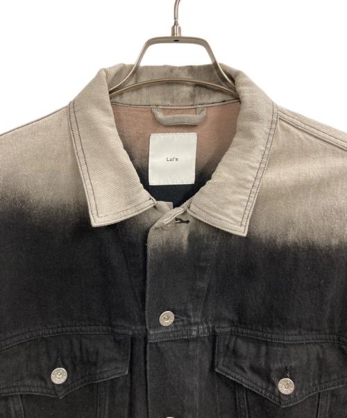 Lui's（ルイス）Lui's (ルイス) 24SS グラデーションビッグデニムジャケット ブラック×グレー サイズ:Freeの古着・服飾アイテム