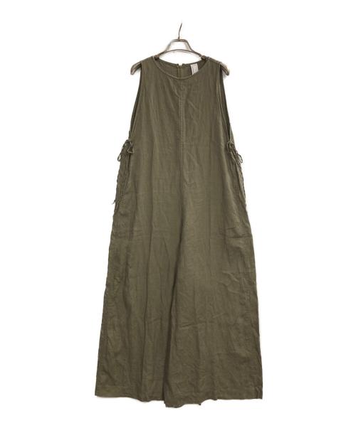 ticca（ティッカ）TICCA (ティッカ) リネンオールインワン オリーブ サイズ:Fの古着・服飾アイテム