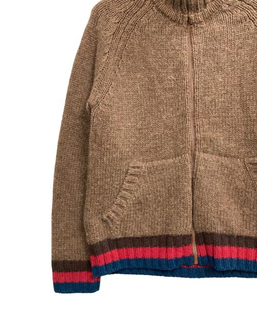 NUDIE JEANS（ヌーディー・ジーンズ）NUDIE JEANS (ヌーディー・ジーンズ) カウチンニットカーディガン ブラウン サイズ:Lの古着・服飾アイテム
