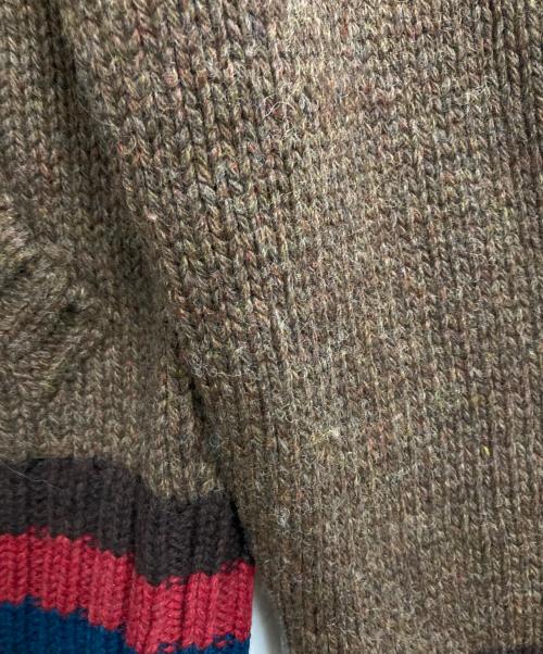 NUDIE JEANS（ヌーディー・ジーンズ）NUDIE JEANS (ヌーディー・ジーンズ) カウチンニットカーディガン ブラウン サイズ:Lの古着・服飾アイテム