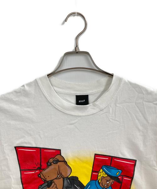 HUF（ハフ）HUF (ハフ) プリントTシャツ ホワイト サイズ:Lの古着・服飾アイテム