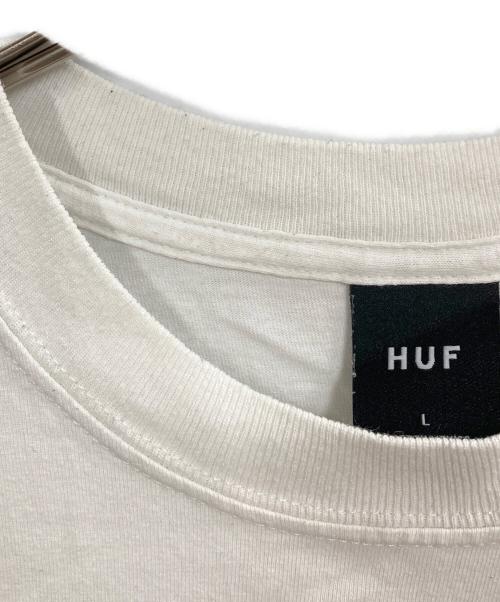 HUF（ハフ）HUF (ハフ) プリントTシャツ ホワイト サイズ:Lの古着・服飾アイテム