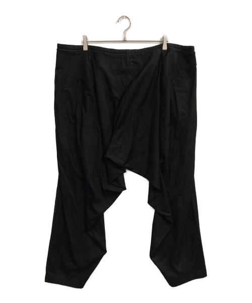 GROUND Y（グラウンドワイ）GROUND Y (グラウンドワイ) TR TWILL WIDE LEG PANTS ブラック サイズ:3の古着・服飾アイテム
