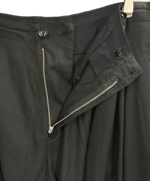 GROUND Y（グラウンドワイ）GROUND Y (グラウンドワイ) TR TWILL WIDE LEG PANTS ブラック サイズ:3の古着・服飾アイテム