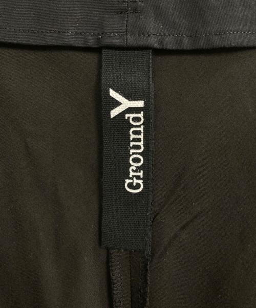GROUND Y（グラウンドワイ）GROUND Y (グラウンドワイ) TR TWILL WIDE LEG PANTS ブラック サイズ:3の古着・服飾アイテム