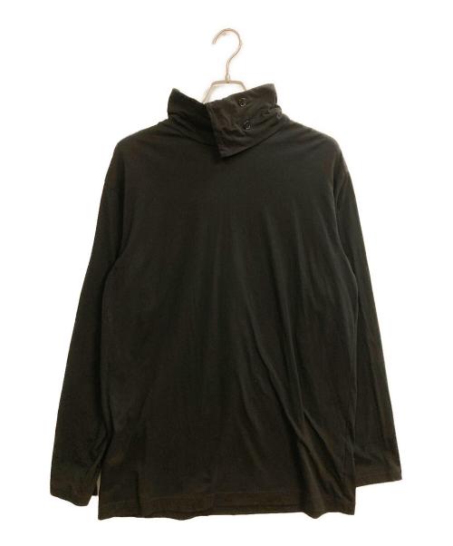 GROUND Y（グラウンドワイ）GROUND Y (グラウンドワイ) COTTON JERSEY TURTLENECK LONG SLEEVED T-SHIRT ブラック サイズ:3の古着・服飾アイテム