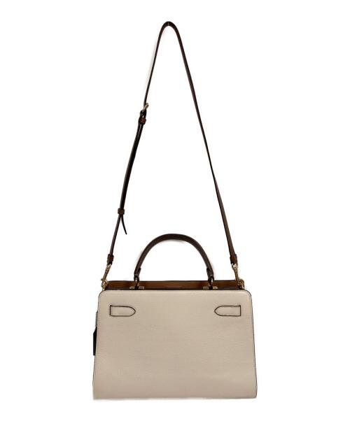 COACH（コーチ）COACH (コーチ) レーン キャリーオール カラーブロック ブラウン×アイボリーの古着・服飾アイテム