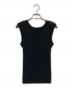 CLANEクラネ）の古着「W FACE HALL KNIT TOPS」｜ブラック