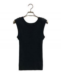 中古・古着通販】CLANE (クラネ) ARRANGE RIBBON KNIT TOPS ブラック