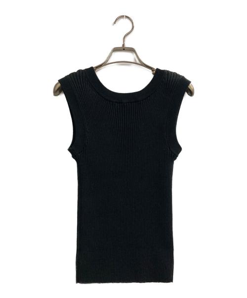 CLANE（クラネ）CLANE (クラネ) W FACE HALL KNIT TOPS ブラック サイズ:Mの古着・服飾アイテム