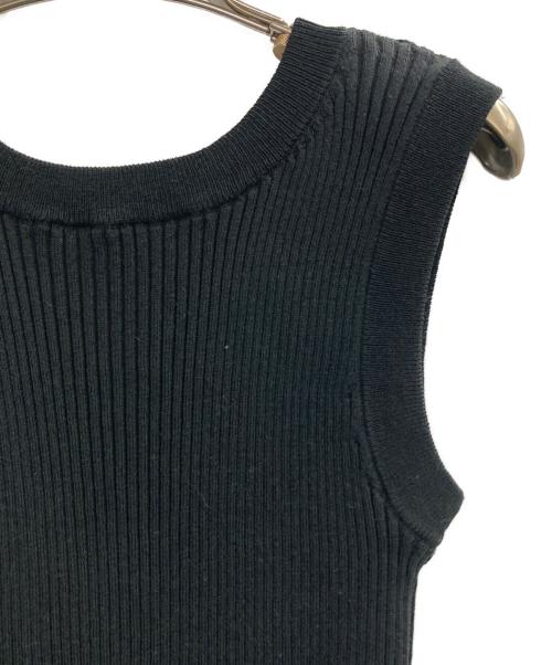 CLANE（クラネ）CLANE (クラネ) W FACE HALL KNIT TOPS ブラック サイズ:Mの古着・服飾アイテム