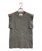 CLANEクラネ）の古着「SQUARE SLEEVE KNIT TOPS」｜グレー