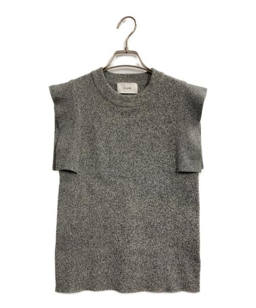 CLANE（クラネ）CLANE (クラネ) SQUARE SLEEVE KNIT TOPS グレー サイズ:1の古着・服飾アイテム