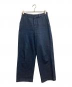 STEVEN ALANスティーブンアラン）の古着「COTTON DENIM WIDE TROUSERS」｜インディゴ
