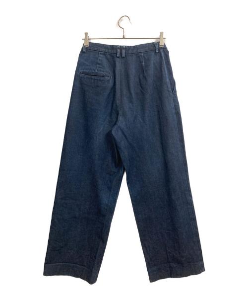 STEVEN ALAN（スティーブンアラン）STEVEN ALAN (スティーブンアラン) COTTON DENIM WIDE TROUSERS インディゴ サイズ:Lの古着・服飾アイテム
