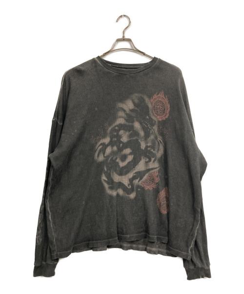 Travis Scott（トラヴィススコット）TRAVIS SCOTT (トラヴィススコット) サーマルカットソー グレー サイズ:XLの古着・服飾アイテム