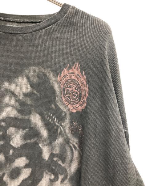 Travis Scott（トラヴィススコット）TRAVIS SCOTT (トラヴィススコット) サーマルカットソー グレー サイズ:XLの古着・服飾アイテム